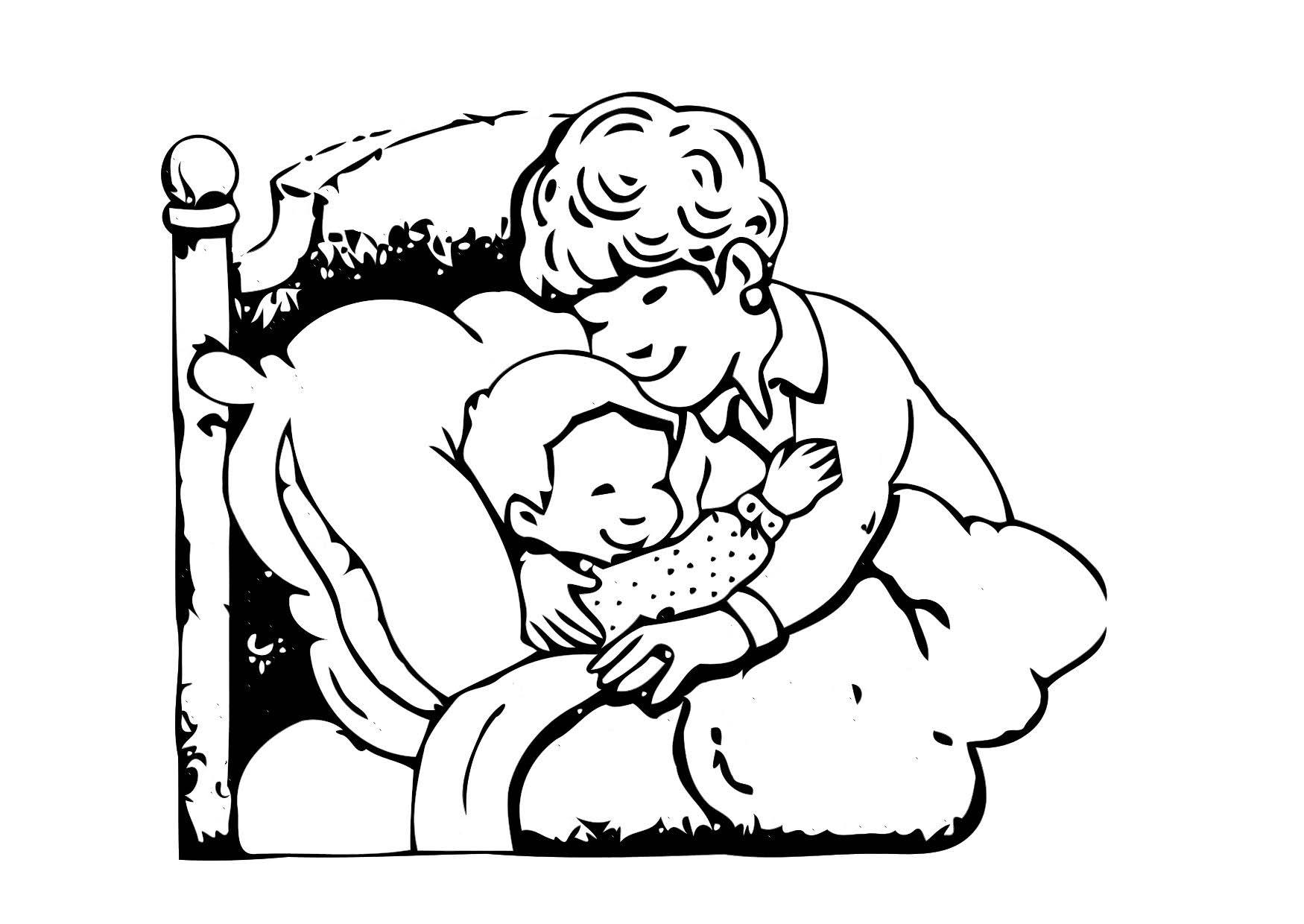 Coloriage droit aux soins et A  lamour